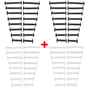 16pcs/lot Silicone Shoelaces No Tie Shoelaces 12 Colors Elastic Lace Shoelace Creative Lazy Silicone Laces Rubber Lace