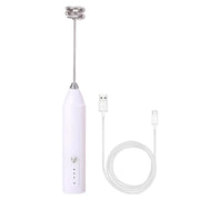 Rechargeable 3-Speed Electric Handheld Food Mixer Kitchen Egg Beater Milk Frother 1 Jam Machine Beverage Coffee Maker