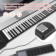 88 Key Portable Piano Handroll Electronic Piano Environmental Silicone Foldable Piano Home Practice Professional Electronic Pian