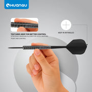 Huanqu Professional Dart Set, Six Needle Darts, Includes Spare Aluminum Shaft Dart Flights and O-Rings, Complete Accessories, Durable Standard Darts, Indoor and Outdoor Competition Training Game Supplies, Universal Dart Set,