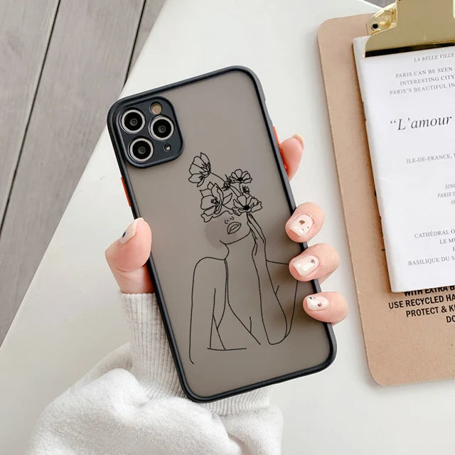 Art Retro Abstract Geometry Phone Case For iPhone 17 15 13 12 Mini 14 X Xs Xr 16 11 Pro Max 15 14 Puls Cute Anti-fall Cover