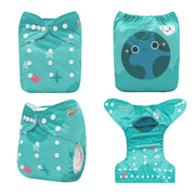 ALVABABY Modern Cloth Nappy Shell Eco-Friendly Baby Cloth Diaper Shell Adjustable Pocket Diaper Shell for Babies 3-15kg
