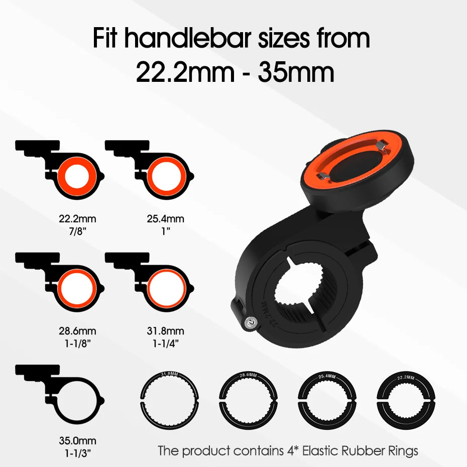 Shockproof Bike Phone Mount for iPhone 16 Pro Max | Anti-Vibration Motorcycle Handlebar Holder with Case, Secure Locking
