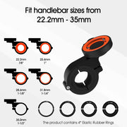 Shockproof Bike Phone Mount for iPhone 16 Pro Max | Anti-Vibration Motorcycle Handlebar Holder with Case, Secure Locking