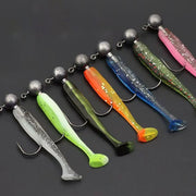 10PCS Soft Lure 5.5cm 7cm 10cm T Tail Worm 3PCS Jigging Head Hook 3g 5g 10g Metal Jig Carp Fishing Pesca Swimbait Gear Kit Bait