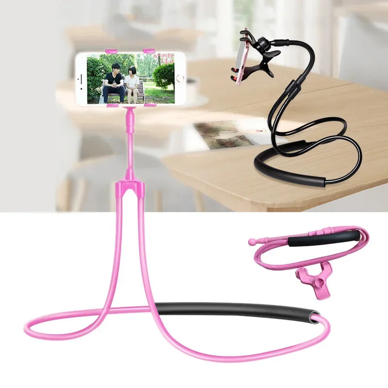 Mobile Phone Holder Hanging Neck Lazy Cellphone Mount Accessories Adjustable 360 Degree Phones Holder Stand for iPhone