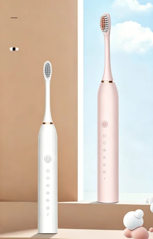 Electric Ultrasonic Toothbrush 6-Speed USB Rechargeable Waterproof Soft Bristles for Adults And Couples