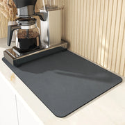 Printed Dish Drying Mat Super Absorbent Coffee Drain Pad Tableware Draining Pad Quick Dry Rug Kitchen Dinnerware Placemat