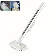 Flat Mop Compatible with Standard Cleaning Cloths for Kitchen, Bathroom, Floors, Windows, Home without Cleaning Towel