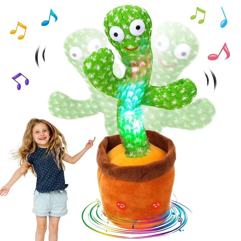 Dancing Cactus Song Speaker Talking Battery Voice Repeat Plush Cactu Dancer Toy Talk Plushie Stuffed Toys For Kids Gift