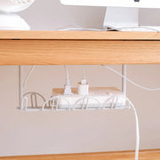 Plastic Storage Rack Cable Organizer Desk Set Rack Shelf Table Bottom Socket Holder Hanging Rack Office Stationery Holder
