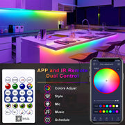 5V RGB+IC Neon Strip Light 1M 2M 3M 5M 10M USB Waterproof Flexible LED Strip Lights With Bluetooth Remote Control For Home Decor