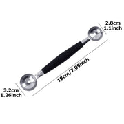 Fruit Spoon Digging Double Headed Stainless Steel Portable Multifunctional Melon Baller Scoop DIY Fruit Platter Ball Tool TMZ