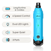 6-Speed Dog Nail Grinder  Enhanced Pet Nail Grinder Super Quiet Rechargeable Electric Dog Nail Trimmer Painless paws grooming