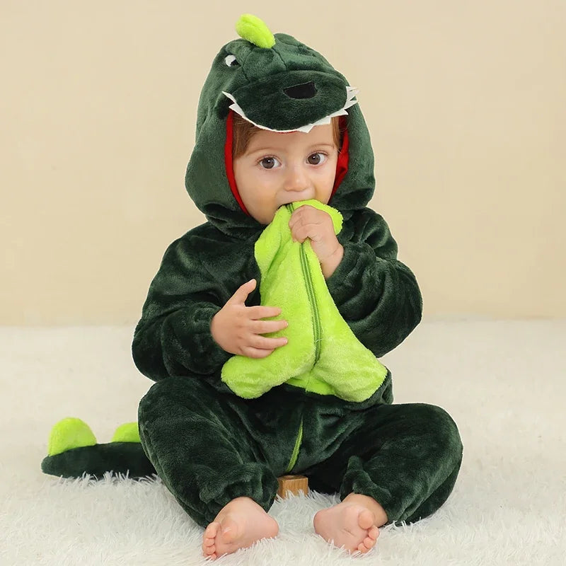 Baby Rompers Winter Kigurumi Lion Costume For Girls Boys Toddler Animal Jumpsuit Infant Clothes Pyjamas Kids Overalls ropa bebes