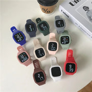 Men Women Watch Led Digital Sports Watch For Kids Boys Girls Square Big Dial Waterproof Silicone Men's Electronic Wristwatch