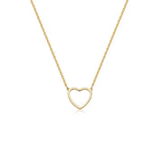 New Simple Stainless Steel Love Heart Pendant Necklace for Women Fashion Geometric Clavicle Chain Necklaces Party Jewelry Gifts
