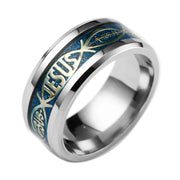 8mm Fashion Stainless Steel Men Jewelry Tungsten Carbide Ring Inlay Meteorite Wedding Bands for Women Jewelry Gifts
