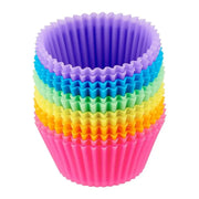 12Pcs Silicone Cup Cake Mold Reusable Cupcake Mould Muffin Pastry Chocolate Pudding Candy Jelly Mold Baking Cookie DIY Tool