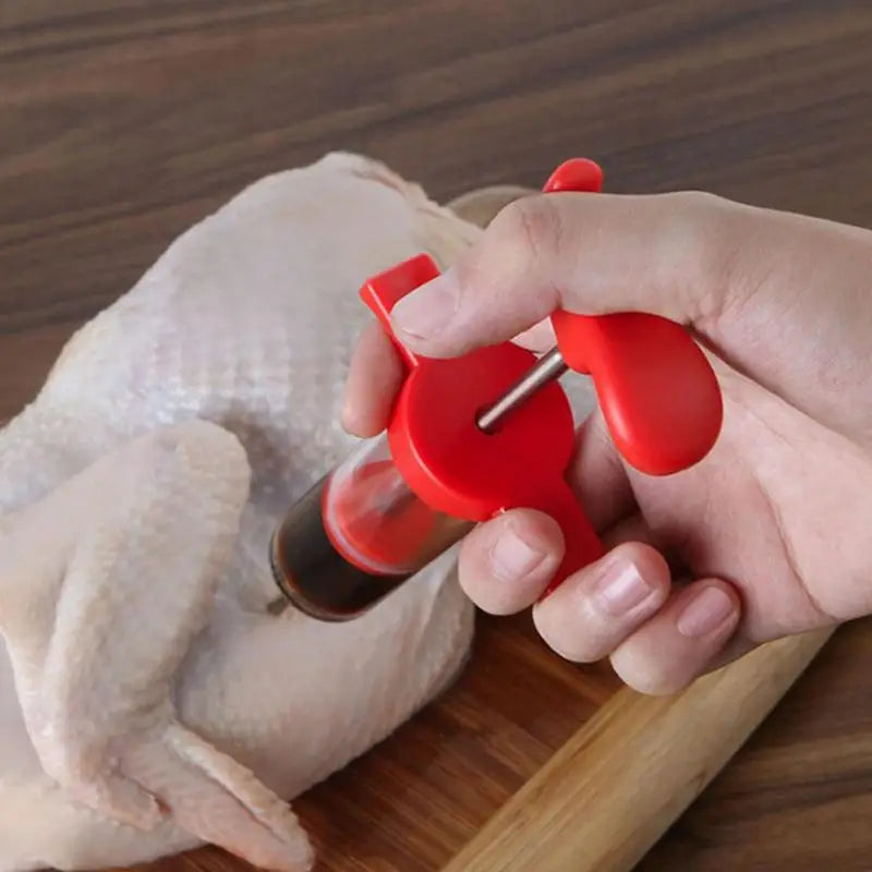 Flavor Needle BBQ Meat Syringe Marinade Injector Pork Steak Meat Sauces Syringes With 1 Stainless Steel Needles Kitchen Tools