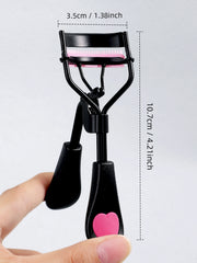 1 stainless steel eyelash curler with comb, lasting shaping big eyes, no harm to eyelashes, suitable for all eye types and eye e