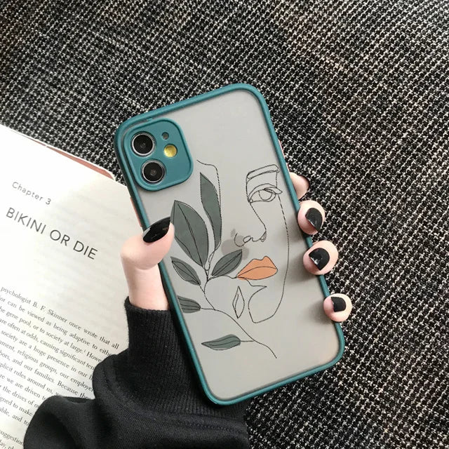Art Retro Abstract Geometry Phone Case For iPhone 17 15 13 12 Mini 14 X Xs Xr 16 11 Pro Max 15 14 Puls Cute Anti-fall Cover
