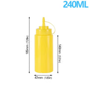 Large Squeeze Condiment Bottles with Nozzles Ketchup BBQ Sauces Olive Oil Bottle Dispenser Squeeze Sauce Bottle Kitchen Gadget