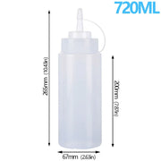 Large Squeeze Condiment Bottles with Nozzles Ketchup BBQ Sauces Olive Oil Bottle Dispenser Squeeze Sauce Bottle Kitchen Gadget