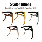 Miwayer Multifunctional Guitar Capo – Built-in Pick Storage & String Pin Remover, Spring Loaded, Silicone Pad, for Guitar/Bass