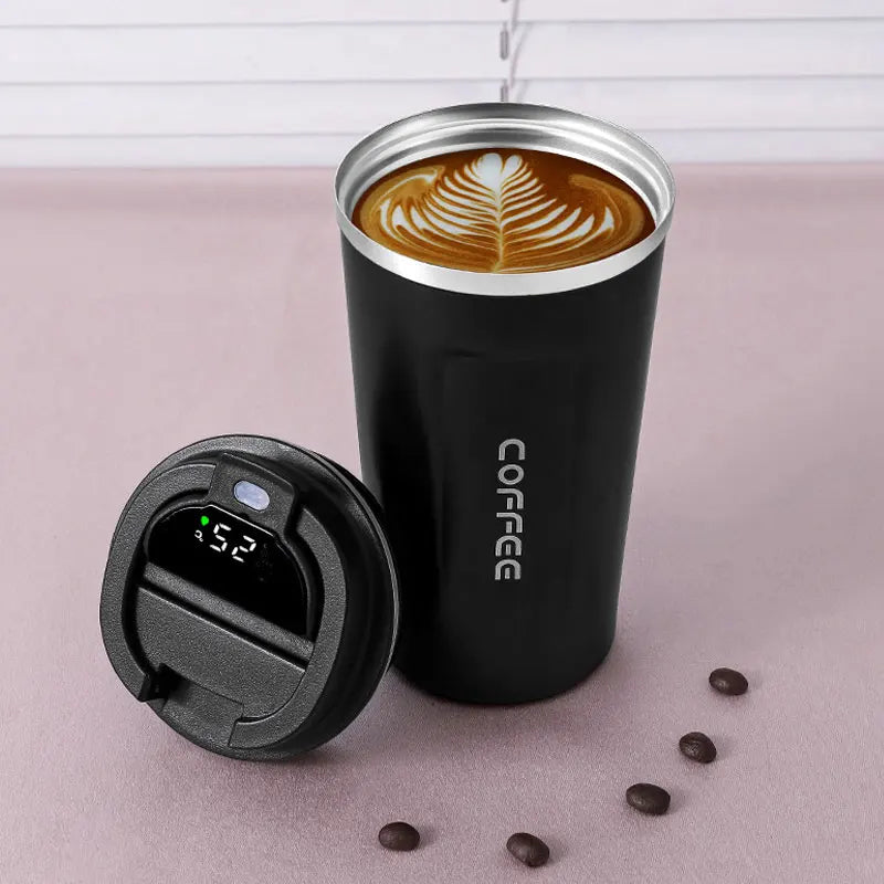 Stainless Steel Tumbler Coffee Mug Smart Travel Thermos Cup Temperature Display Insulated Car Water Cup Portable Vacuum Flasks