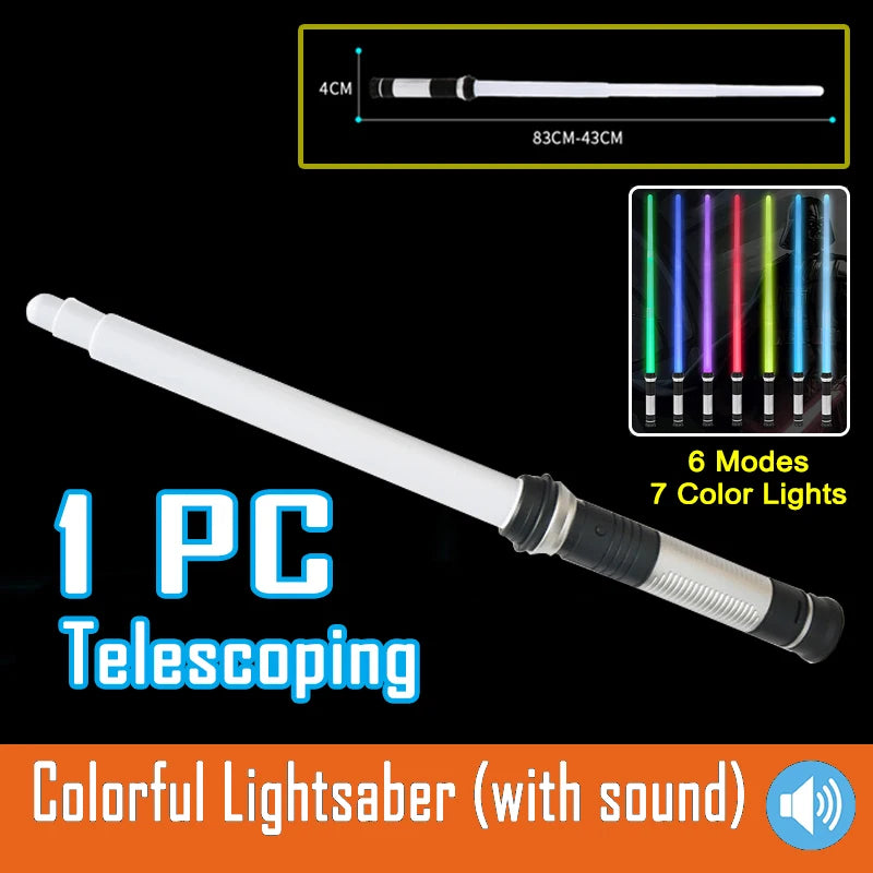 New RGB Lightsaber Laser Sword Toys Light Saber 7 Colors Change Kids Soundfonts Force FX FOC Blaster Toys Jedi Laser Sword Gifts