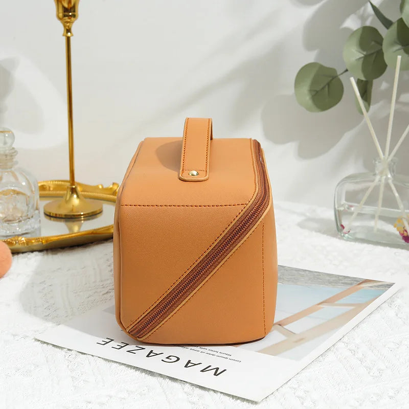 Homefish Organizer Female Toiletry Kit Bag MakeUp Case Storage Pouch Luxury Lady Box, Cosmetic Bag, Organizer Bag For Travel Zip