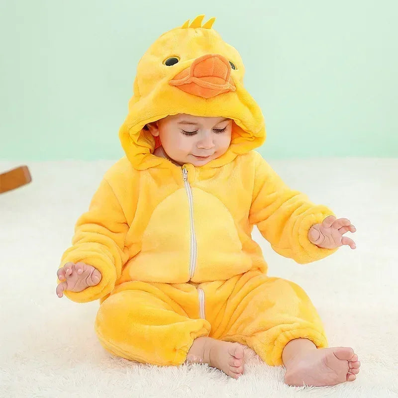Baby Rompers Winter Kigurumi Lion Costume For Girls Boys Toddler Animal Jumpsuit Infant Clothes Pyjamas Kids Overalls ropa bebes