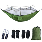 Lightweight Portable Outdoor Camping Hammock with Mosquito Net High Strength Parachute Fabric Hanging Bed Hunting Sleeping Swing