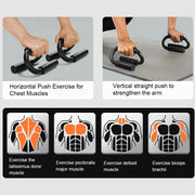 1pair S Shape Floor Chest Workout Equipment Foam Handles Chest Fitness Equipment Anti Slip Home Fitness Chest Training Equipment