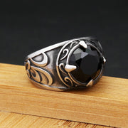 Gothic Vintage Dragon Claw Ring Punk Hip Hop Stainless Steel Black Stone Rings For Men Women Fashion Party Jewelry Accessories