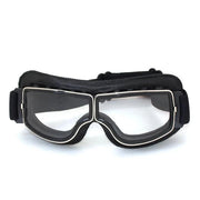 Motorcycle Glasses Windproof Motorcycle Helmet Glasses Sunglasses Retro Universal Folding Leather Retro Motorcycle Accessories