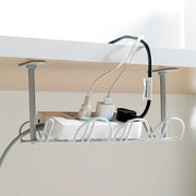 Plastic Storage Rack Cable Organizer Desk Set Rack Shelf Table Bottom Socket Holder Hanging Rack Office Stationery Holder