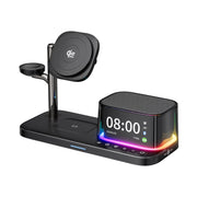 25W Magnetic Wireless Charger Stand Bluetooth Speaker Fast Charging For iPhone Samsung S26 S25/Z Fold 7 Galaxy Watch Ultra 8 7