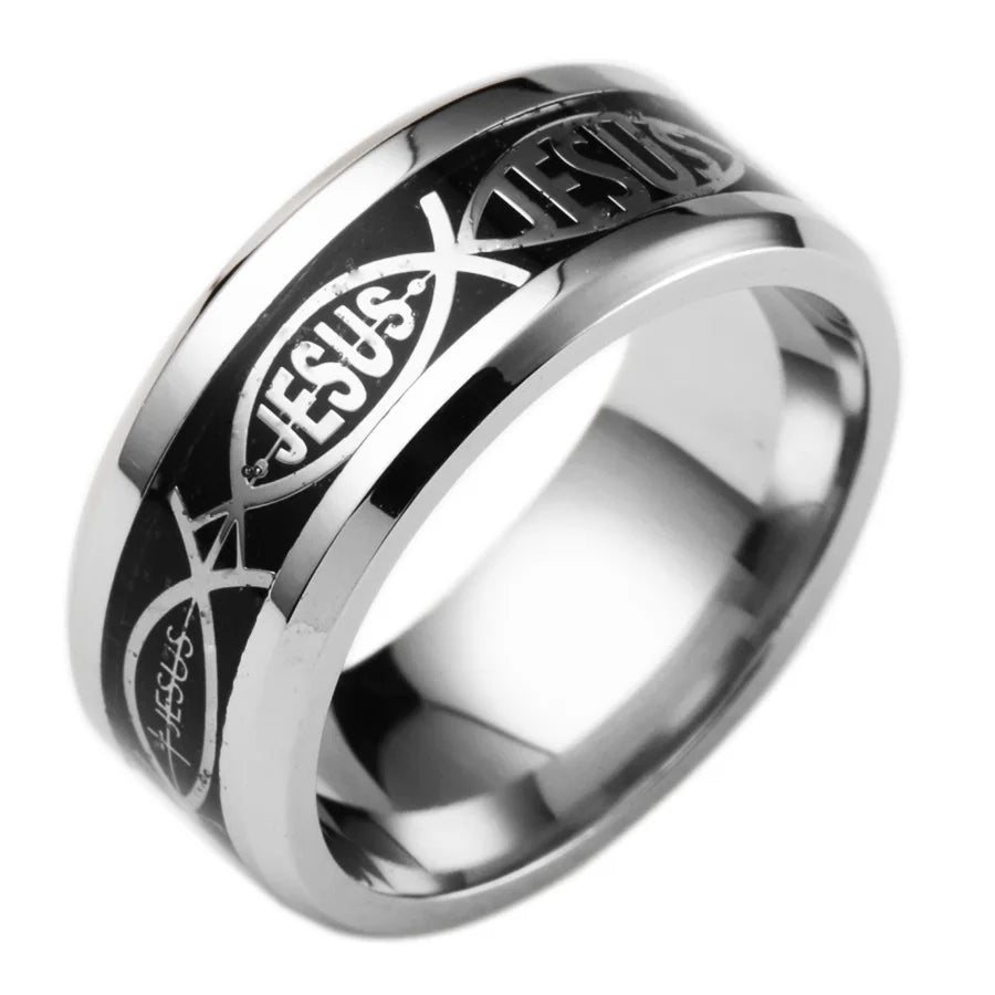 8mm Fashion Stainless Steel Men Jewelry Tungsten Carbide Ring Inlay Meteorite Wedding Bands for Women Jewelry Gifts