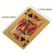 24K Gold Playing Cards Plastic Poker  Game Deck Foil Pokers Pack Magic Waterproof Card Gift Collection Game