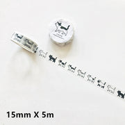 1 Roll Cute Kawaii Adorable Cat Adhesive Paper Washi Tape Masking Tape DIY Scrapbooking Stick Label