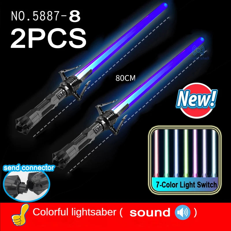 New RGB Lightsaber Laser Sword Toys Light Saber 7 Colors Change Kids Soundfonts Force FX FOC Blaster Toys Jedi Laser Sword Gifts