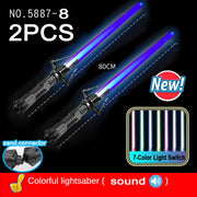 New RGB Lightsaber Laser Sword Toys Light Saber 7 Colors Change Kids Soundfonts Force FX FOC Blaster Toys Jedi Laser Sword Gifts