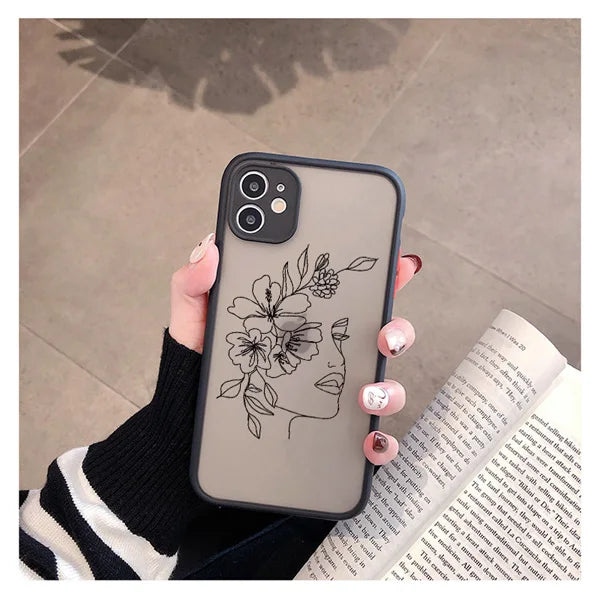 Art Retro Abstract Geometry Phone Case For iPhone 17 15 13 12 Mini 14 X Xs Xr 16 11 Pro Max 15 14 Puls Cute Anti-fall Cover