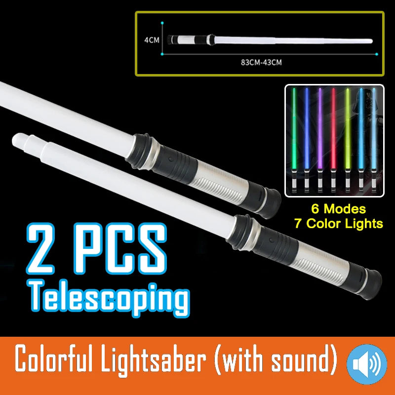 New RGB Lightsaber Laser Sword Toys Light Saber 7 Colors Change Kids Soundfonts Force FX FOC Blaster Toys Jedi Laser Sword Gifts