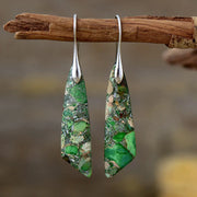Bohemian Emperor Stone Geometric Pendant Earring Popular Natural Stone Jewelry Earrings for Women Luxury Boho Original earring
