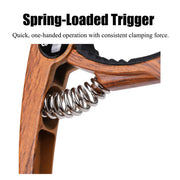 Miwayer Multifunctional Guitar Capo – Built-in Pick Storage & String Pin Remover, Spring Loaded, Silicone Pad, for Guitar/Bass