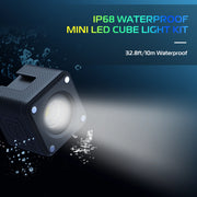 Ulanzi L2 Cute Lite Waterproof Mini LED Video Light Magnetic With Diffuser For 10m Underwater Shoot for Gopro Hero 12 11 10 9 8