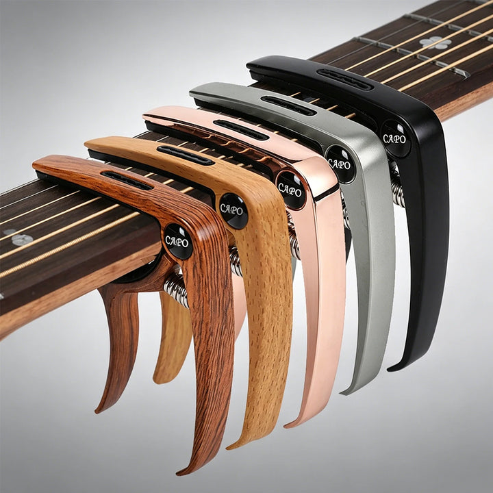 Miwayer Multifunctional Guitar Capo – Built-in Pick Storage & String Pin Remover, Spring Loaded, Silicone Pad, for Guitar/Bass